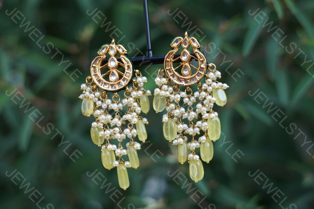 Kundan Earrings (1-1350) - JEWELSTYLE
