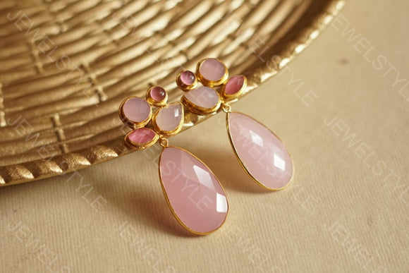 Pink Stone earrings(1-679)