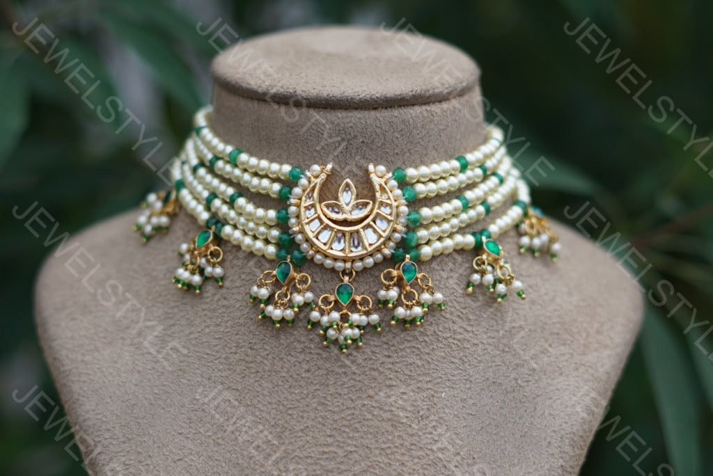 Kundan Choker(4-2704)(N) - JEWELSTYLE