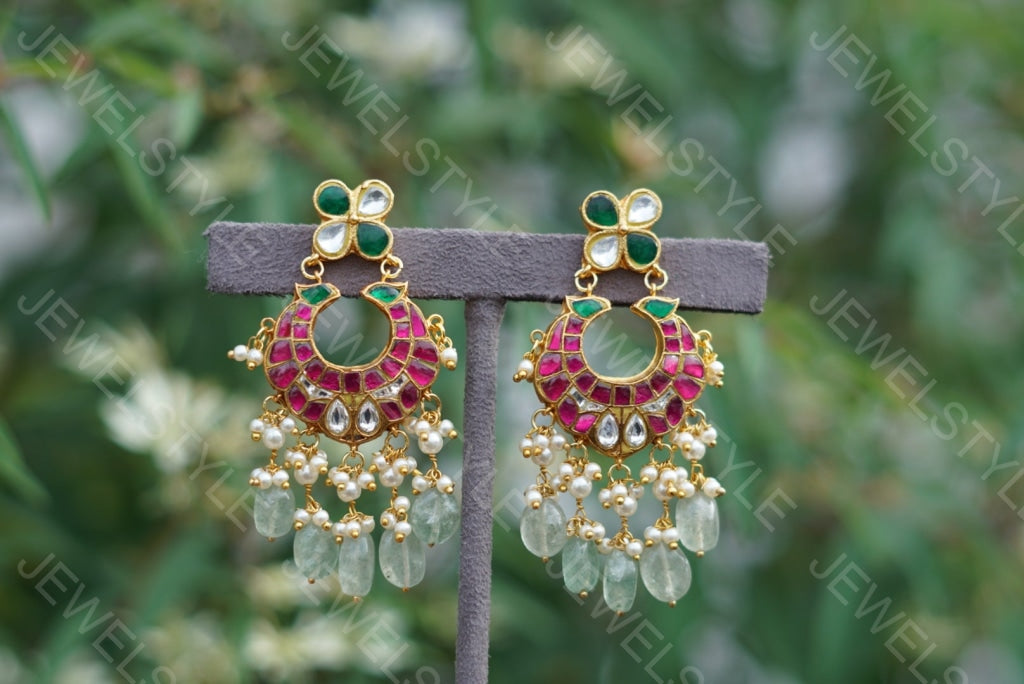 Kundan Earrings (1-1589) (PREORDER) - JEWELSTYLE