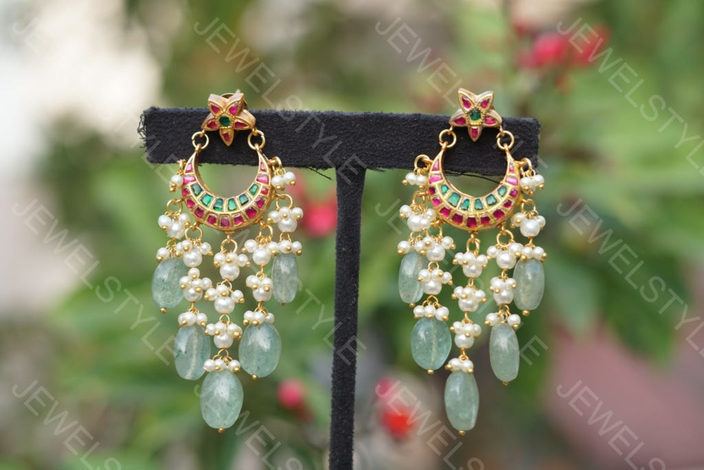 Kundan Earrings  (1-1507)(PREORDER) - JEWELSTYLE