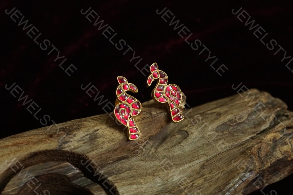 Kundan bird studs(Preorder)1-1021 - JEWELSTYLE
