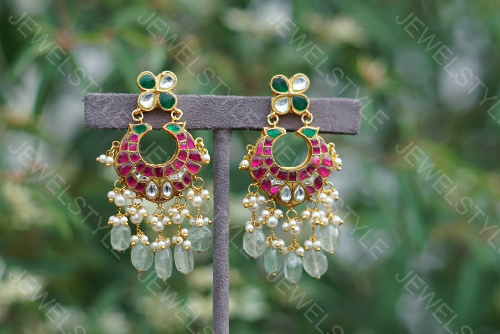 Kundan Earrings (1-1589) (PREORDER) - JEWELSTYLE