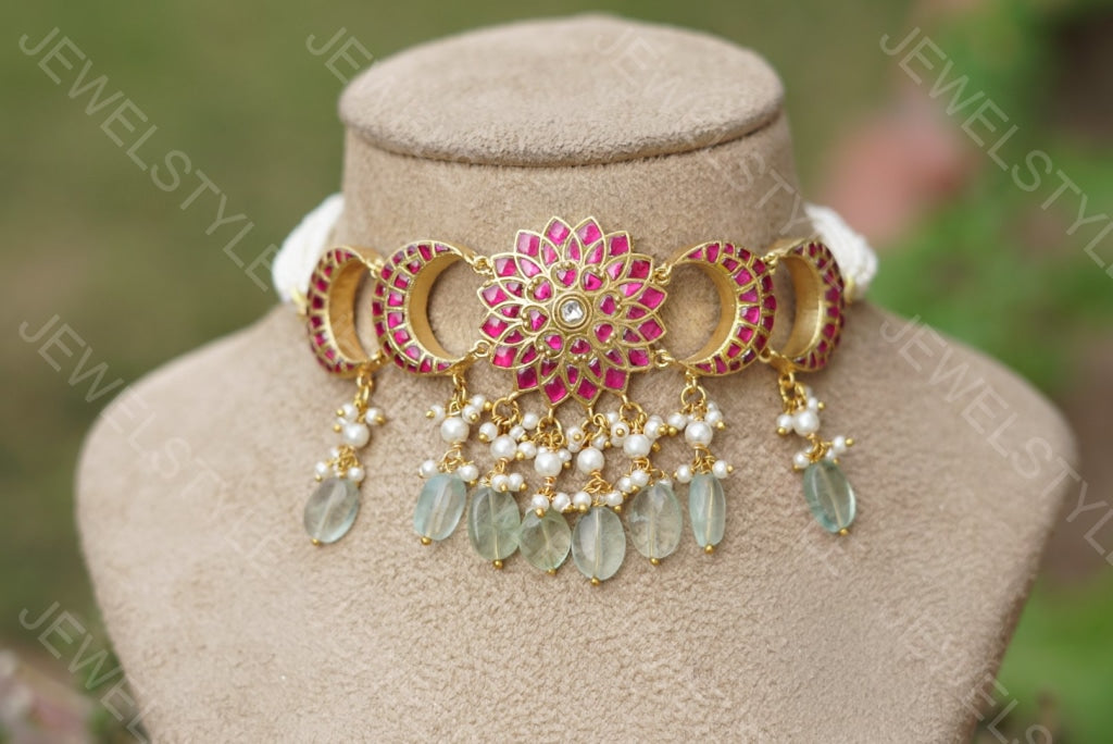 Kundan choker(4-1084)(PREORDER) - JEWELSTYLE