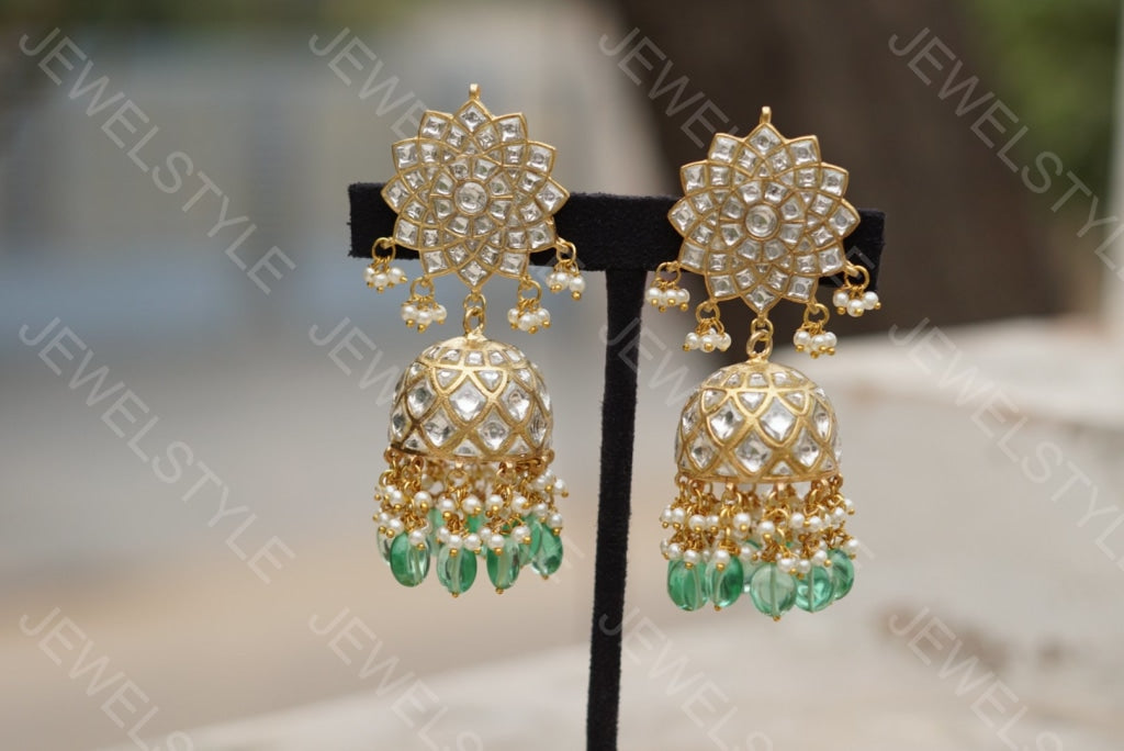 Kundan earrings(Preorder) 1-714 - JEWELSTYLE