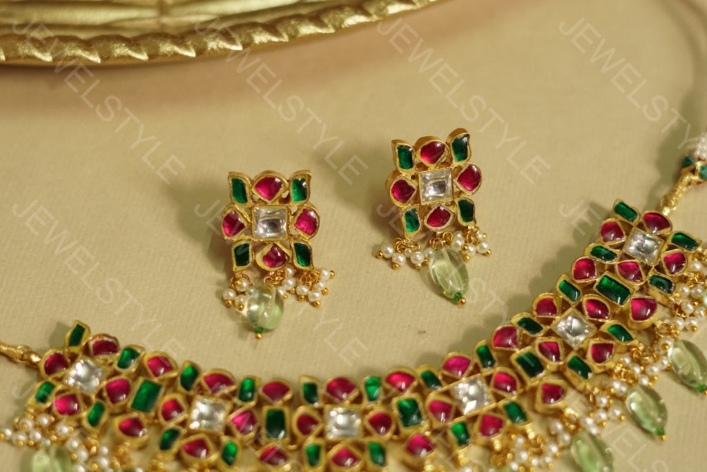 Kundan choker set(Preorder) 4-1271 - JEWELSTYLE