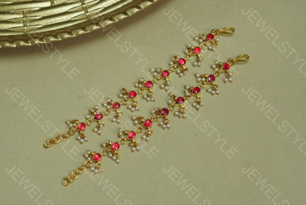 Kundan Ear Chain (9-25)
