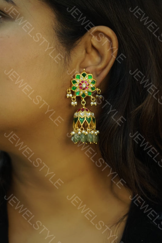 Kundan Earrings (1-1590) (PREORDER)