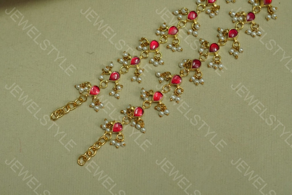 Kundan Ear Chain (9-25)
