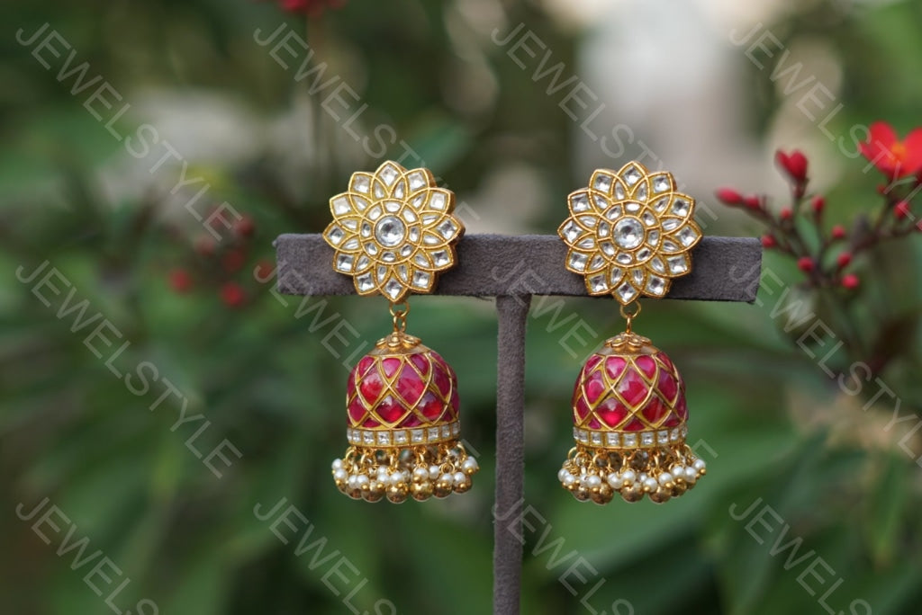 Kundan Jhumki (1-1487)(PREORDER) - JEWELSTYLE