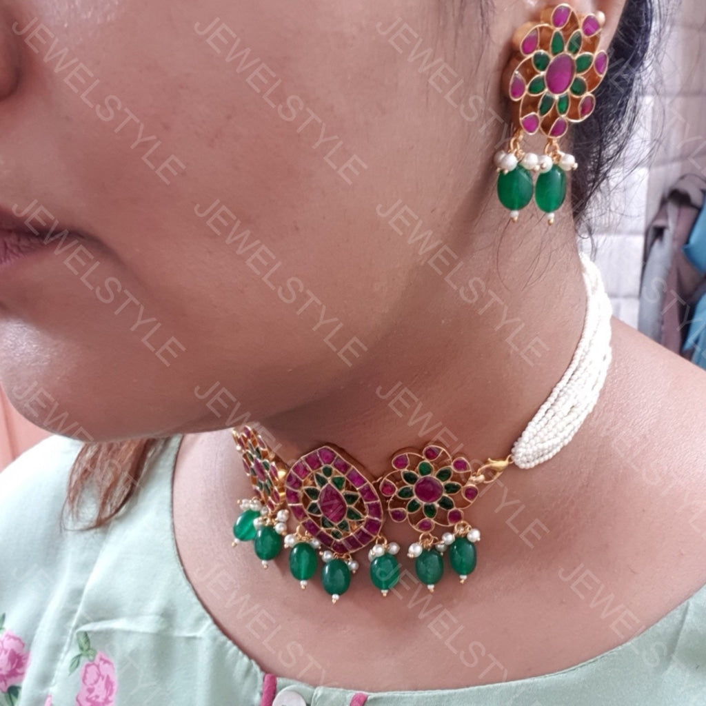 Kundan choker set(Preorder) 4-358 - JEWELSTYLE