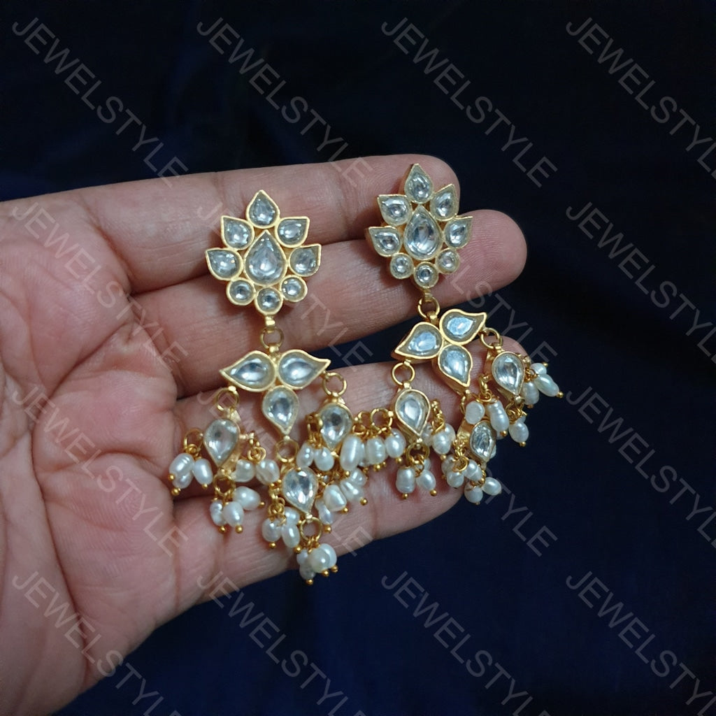 Kundan earrings (1-910)(R)(Preorder) - JEWELSTYLE