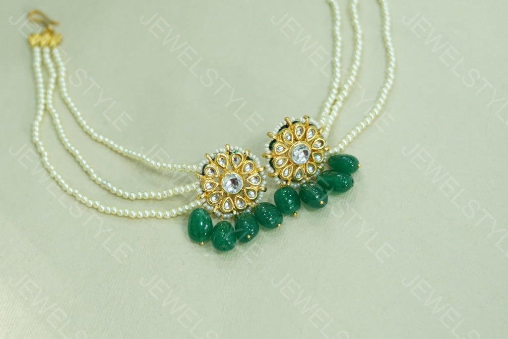Kundan earrings (1-1860)(N) - JEWELSTYLE