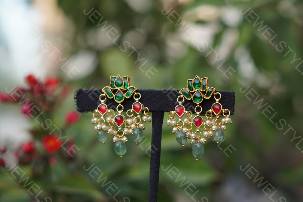 Kundan Earring (1-1535)(PREORDER) - JEWELSTYLE