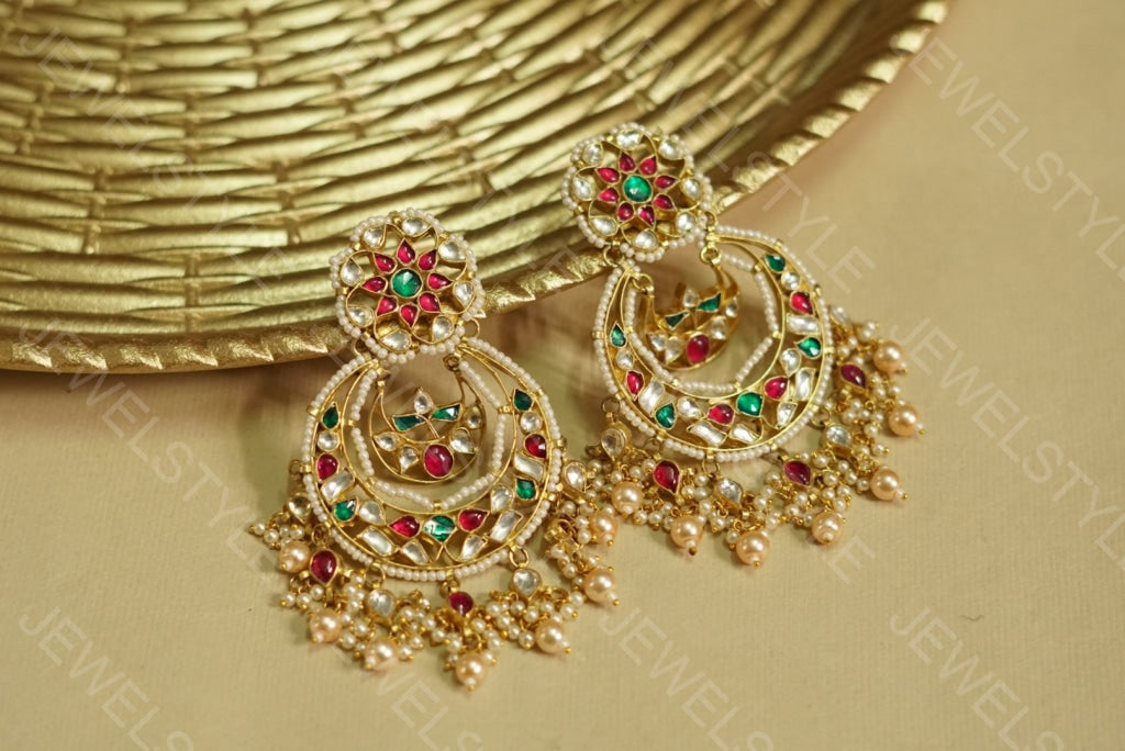 Kundan chandbali(1-1060)(PREORDER) - JEWELSTYLE