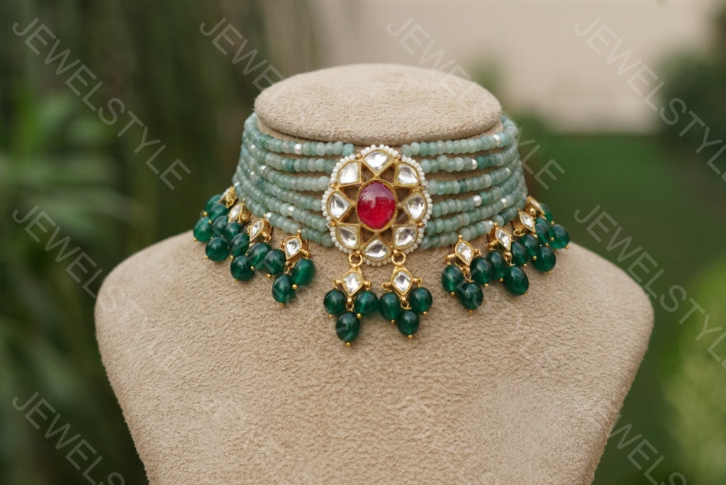 Kundan Choker(Preorder) 4-668 - JEWELSTYLE