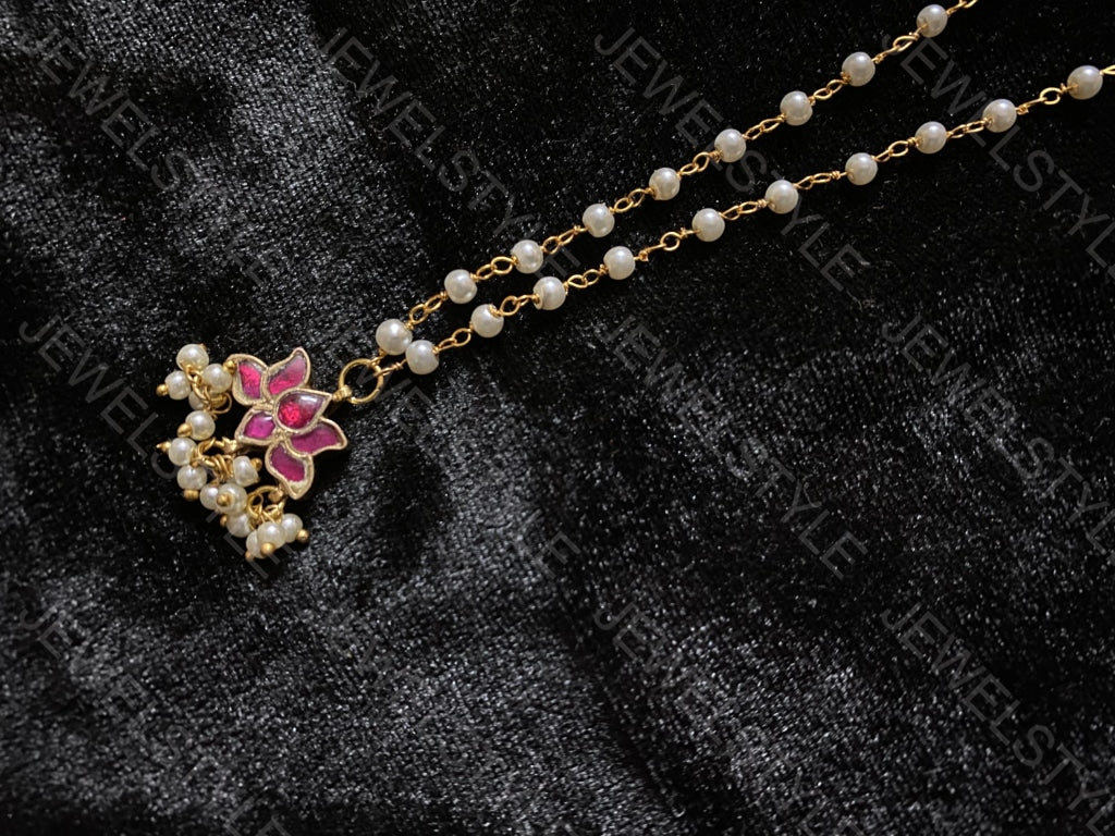 Kundan pendant chain (Preorder) 4-1356 - JEWELSTYLE