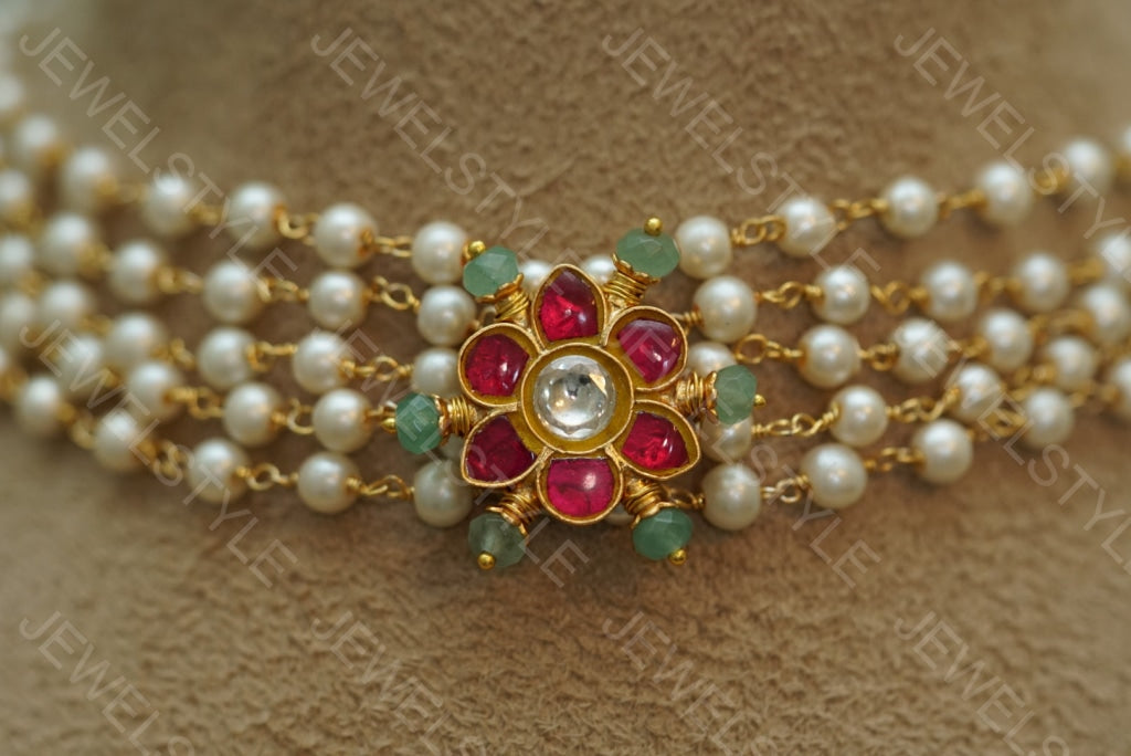 Kundan Necklace set (4-4659)(R)(MADE IN 15-20DAYS)