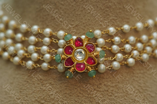 Kundan Necklace set (4-4659)(R)(MADE IN 15-20DAYS)