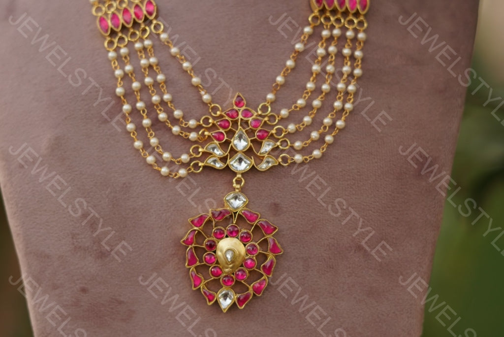 Kundan Long necklace set(PREORDER) - JEWELSTYLE