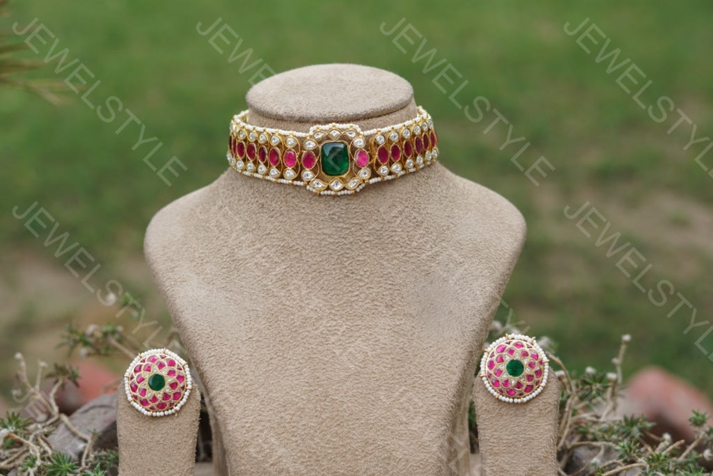 Kundan Choker set(Preorder) 4-1209 - JEWELSTYLE