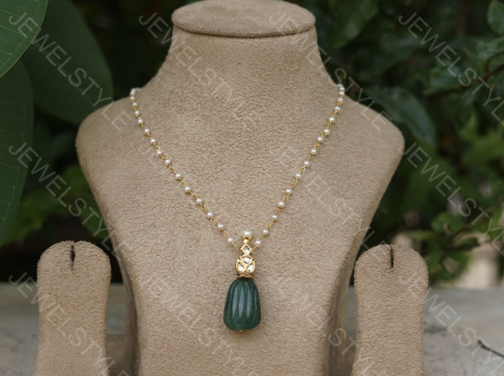 Green Pendant chain (4-425)(N) - JEWELSTYLE