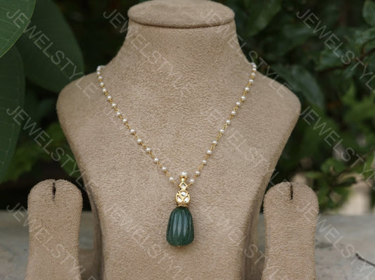 Green Pendant chain (4-425)(N) - JEWELSTYLE