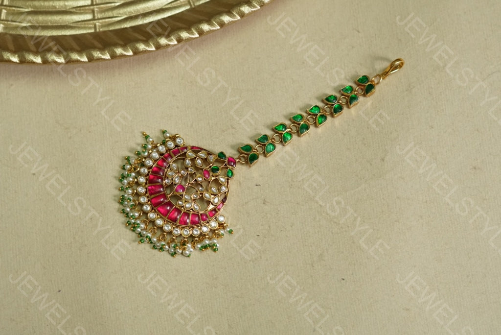 Big Kundan Maangtika (5-691)(PREORDER) - JEWELSTYLE