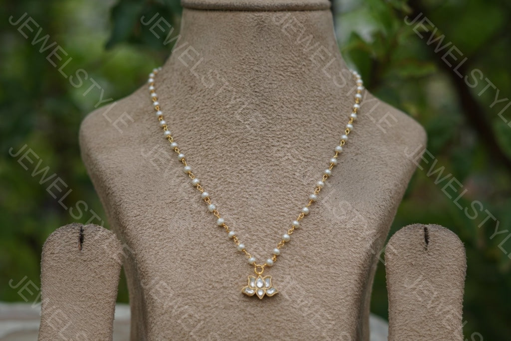 White lotus chain (Preorder) 4-1363 - JEWELSTYLE