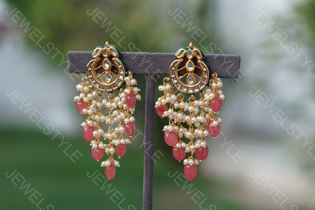 Kundan Earrings   (1-1851) - JEWELSTYLE