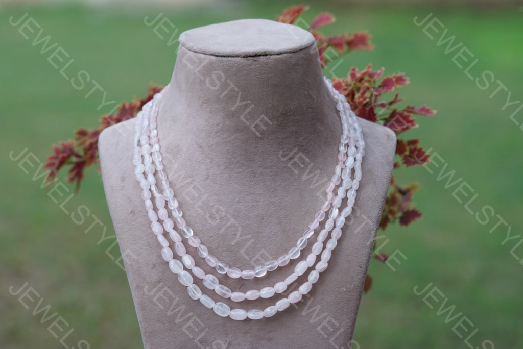 Light Pink Beads Necklace (4-4826)(F)(offer piece)