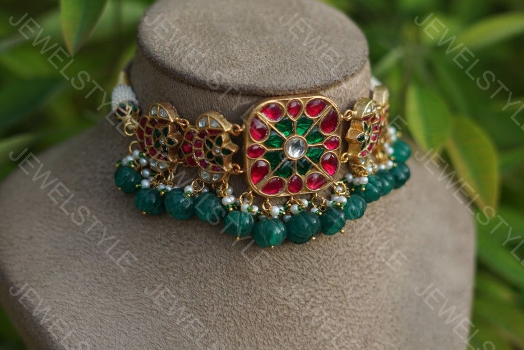 Kundan Choker set (4-2146)(PREORDER) - JEWELSTYLE