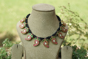 Kundan mango necklace(Preorder) 4-1164