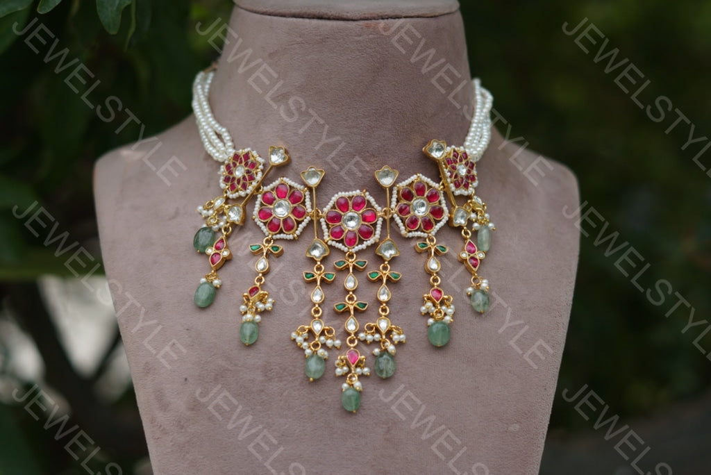 Kundan Necklace  (4-3995)(PREORDER) - JEWELSTYLE