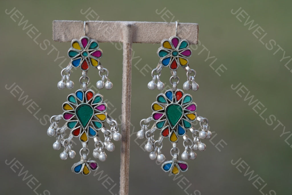 Oxidised Earring (1-2586)