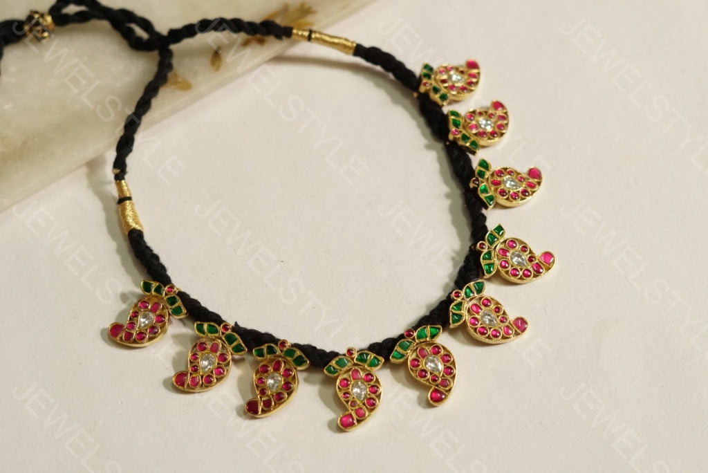Kundan mango necklace(Preorder) 4-1164 - JEWELSTYLE