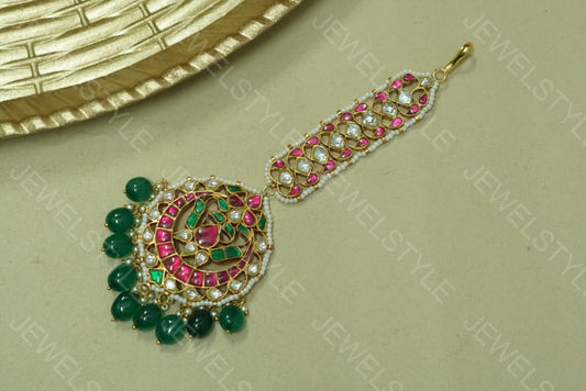 Big Kundan Maangtika (5-510) (PREORDER) - JEWELSTYLE