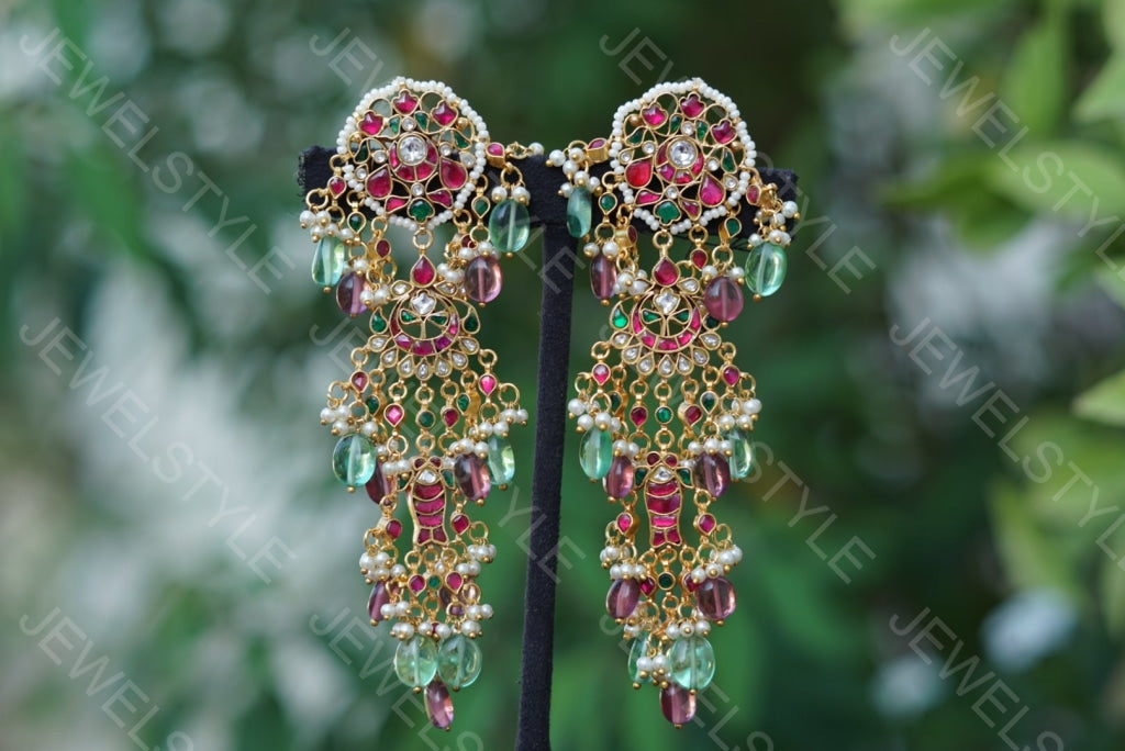 Kundan  Earrings (1-1472)(preorder)