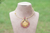Antique jadau pendant necklace (4-5261)(AK)