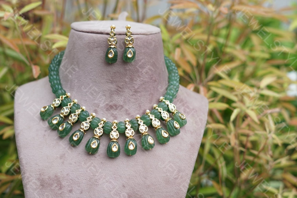 Fluorite beads Necklace set (4-1913)(N) - JEWELSTYLE