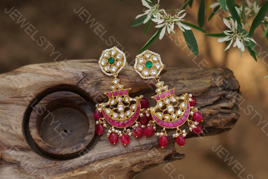 Kundan chandbali(Preorder) 1-1013-c - JEWELSTYLE