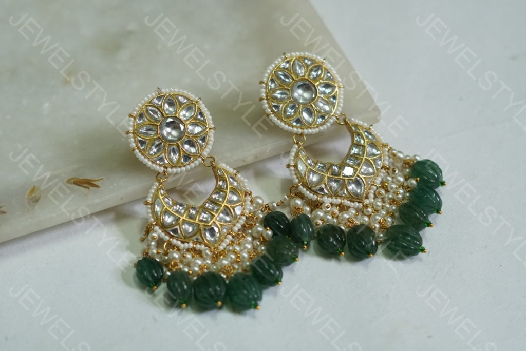 Small Kundan Chandbali (1-1292)(Preorder)