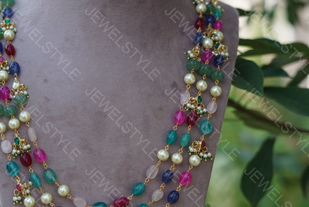 Multicolour Beads Necklace(4-1439)(N) - JEWELSTYLE