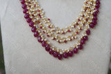 Red Beads Necklace (4-2986)(N)