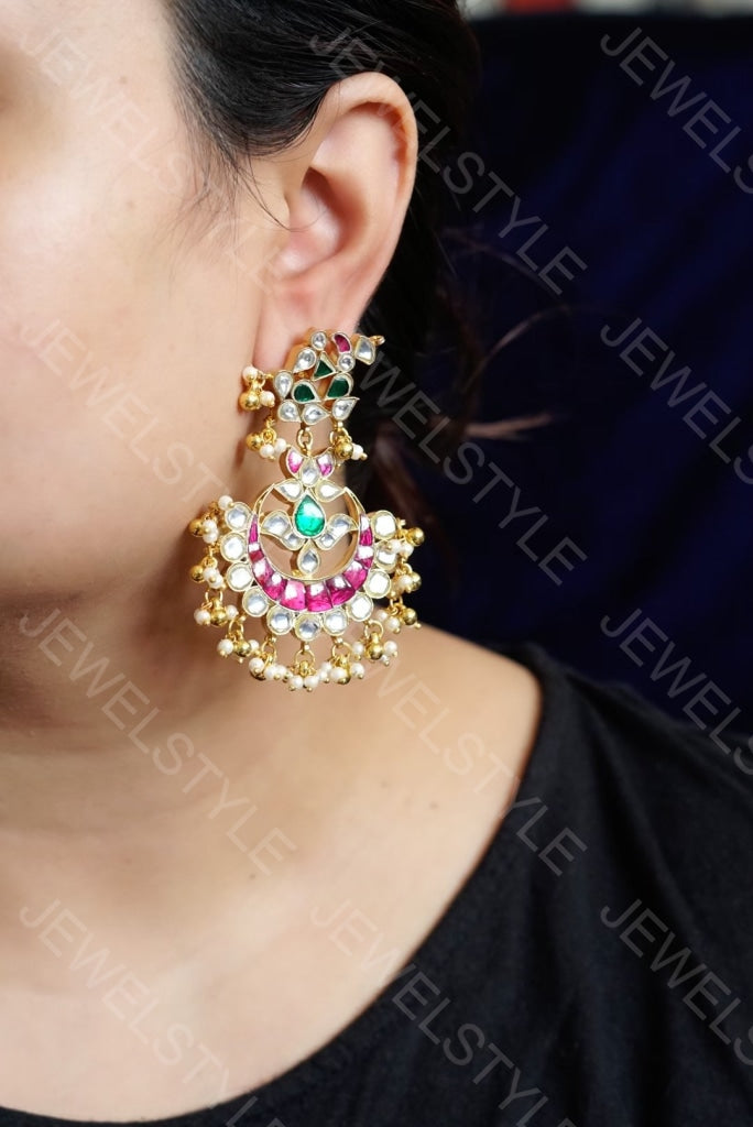 bird Kundan earrings(1-593)(PREORDER) - JEWELSTYLE