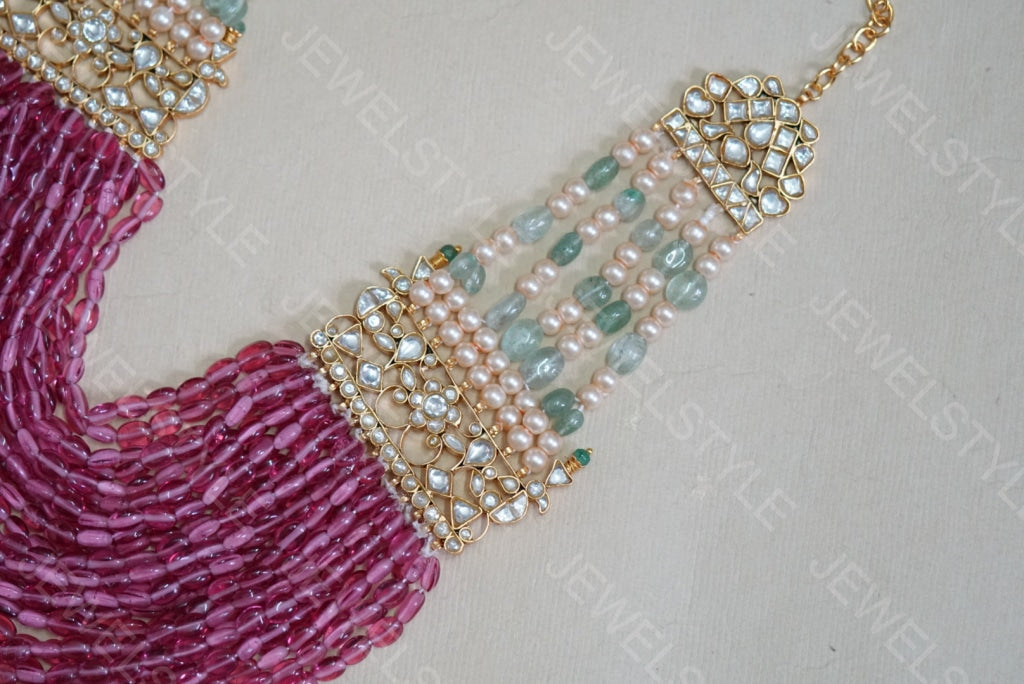 Kundan Necklace (4-4720)(R)(PREORDER) - JEWELSTYLE