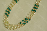 Green beads Necklace (4-3468)(N)