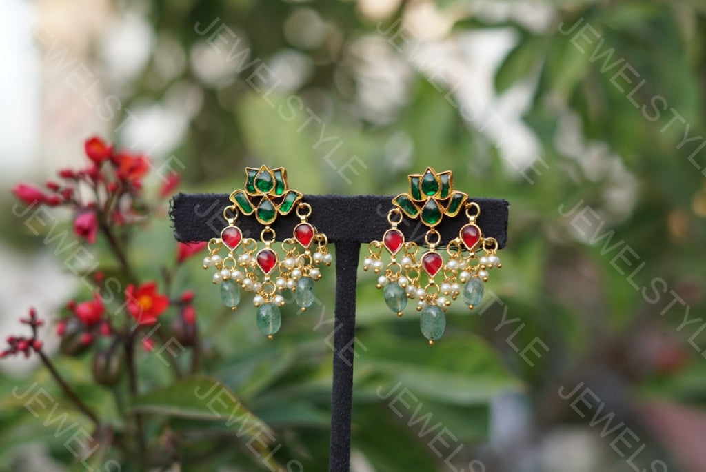 Kundan Earring (1-1535)(PREORDER) - JEWELSTYLE