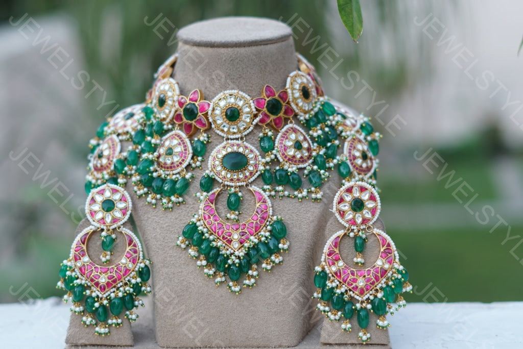 Kundan necklace set (4-3331) (PREORDER)
