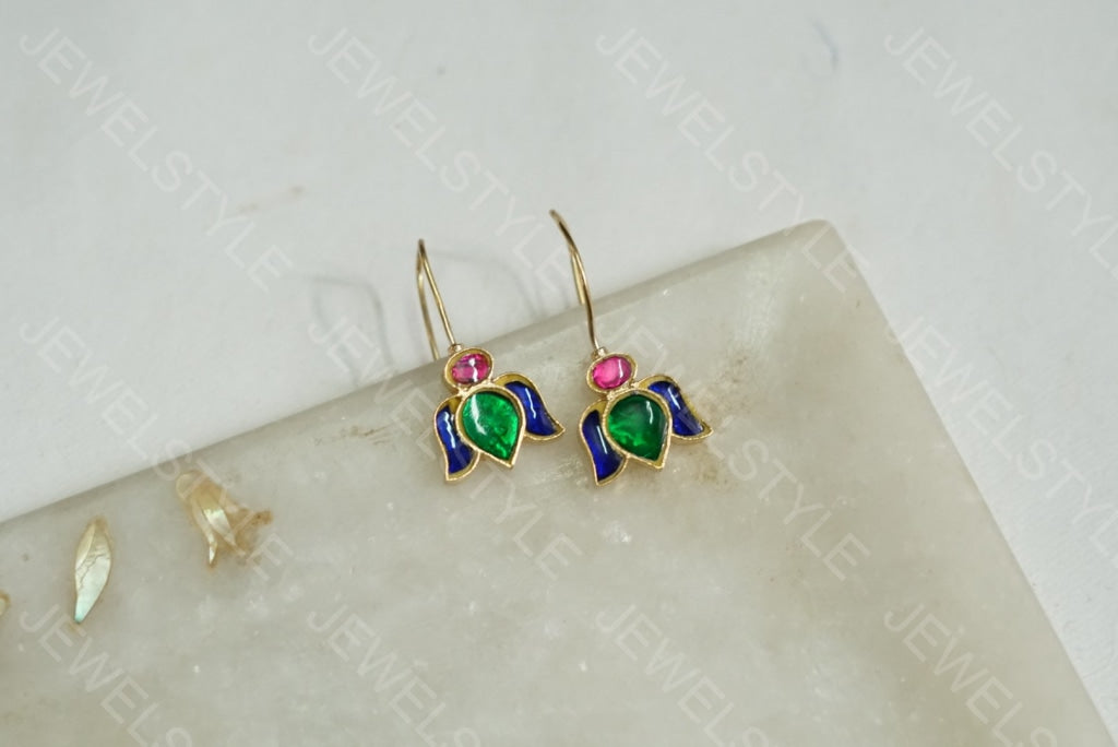 Kundan Lotus earrings(1-1167)(PREORDER) - JEWELSTYLE